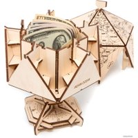 Сборная модель Eco-Wood-Art Глобус-икосаэдр (черный)