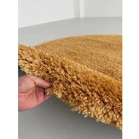Ковер для жилой комнаты LAXMI Fluffy 01 круг (2x2, Yellow)