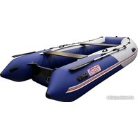 Моторная лодка Хантер 375 Аэро (светло-серый/синий)
