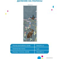 Фотообои ФабрикаФресок Зайцы в цветах Афреска 561270 (100x270)