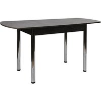 Кухонный стол ВВР ЛДСП Раздвижной (камень темный/прямое хром)