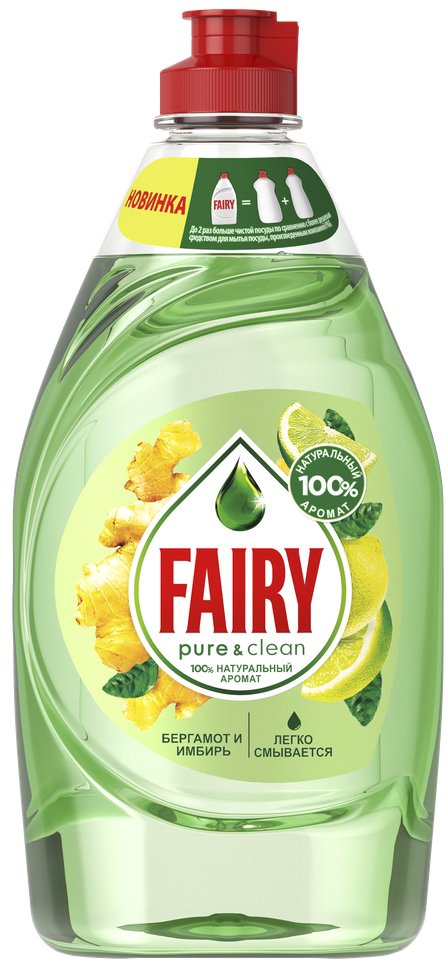 

Средство для мытья посуды Fairy Pure & Clean Бергамот и Имбирь 450 мл