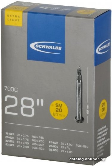 

Велокамера Schwalbe SV20 18/25-622/630 27/28x0.75-1.0 [10426363]