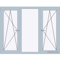 Окно ПВХ KBE System 70 2080x1430 П/О+Г+П/О СП2