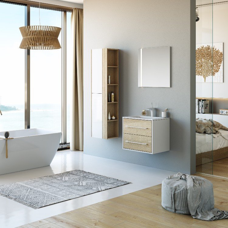 

Aqwella Тумба с умывальником Майами Mai.01.06 + Malaga 600 Mal.06.04.D