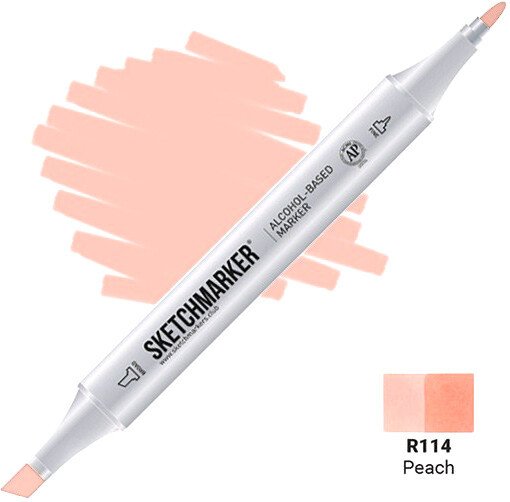 

Маркер художественный Sketchmarker Двусторонний R114 SM-R114 (персик)