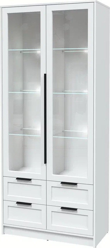 

Шкаф-витрина Интерлиния Концепт Тренд КТ-ШВ2 с подсветкой (белый платинум/белый)