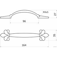  AKS скоба мет. MILK 96 серебро белый,