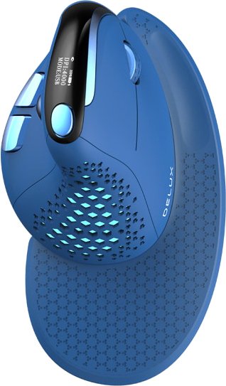 

Вертикальная мышь Delux Seeker M618XSD (синий)