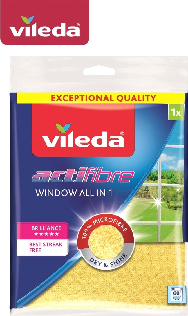 

Салфетка хозяйственная Vileda Актифайбр для окон
