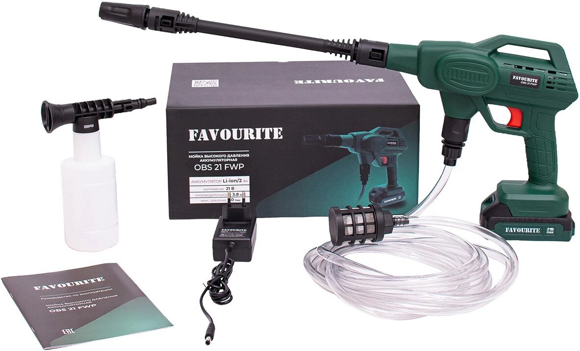 Мойка высокого давления Favourite OBS 21 FWP (с 1-им АКБ)