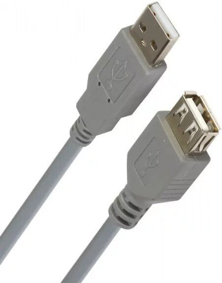 

Удлинитель SmartBuy K-845-200 USB Type-A - USB Type-A (1.8 м, серый)
