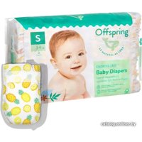 Подгузники Offspring S 3-6 кг Ананасы (48 шт)