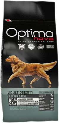

Сухой корм для собак Optimanova Adult Obesity Chicken & Rice 12 кг