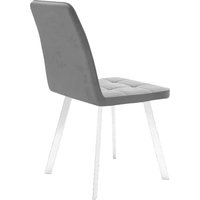 Стул DikLine 207 (B22 серый/ножки белые)
