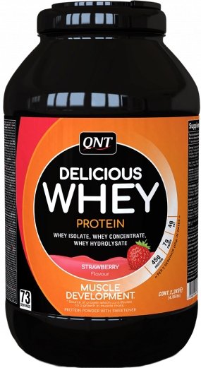

Протеин сывороточный (изолят) QNT Delicious Whey Protein Powder (клубника, 908 г)