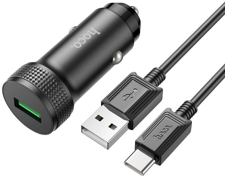 

Автомобильное зарядное Hoco Z49A USB Type-C (черный)