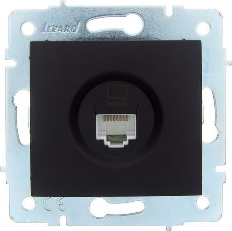 

Розетка компьютерная Lezard Asti 7081-4288-139 (черный бархат)