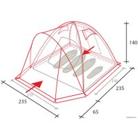 Треккинговая палатка GOLDEN SHARK Varzuga 3 auto 60 sec