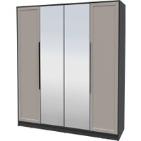 Шкаф распашной Интерлиния Концепт Тренд КТ-Ш4(з) (антрацит/луна)