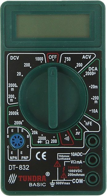 

Мультиметр Tundra DT-832