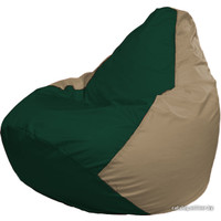 Кресло-мешок Flagman Груша Г2.1-60 (тёмно-зелёный/тёмно-бежевый)