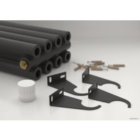 Стальной трубчатый радиатор Сунержа Эстет-00 EU50 1800х270 6 секций (темный титан муар)