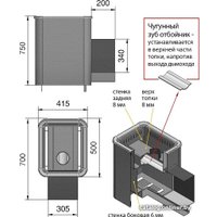 Банная печь Везувий Русичъ Антрацит 22 (220)