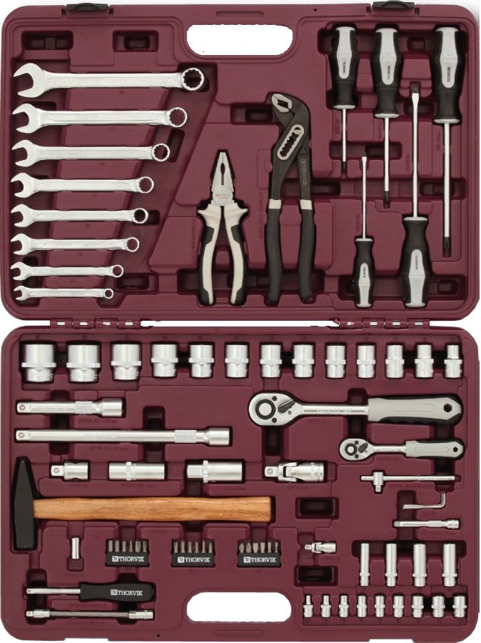

Универсальный набор инструментов Thorvik UTS0077 (77 предметов)