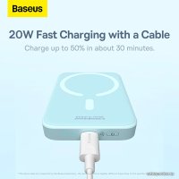 Внешний аккумулятор Baseus Magnetic Wireless PPCX020001 6000mAh (черный)