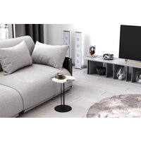 Журнальный столик Sheffilton SHT-CT55/H43 (черный алмаз/черный муар)