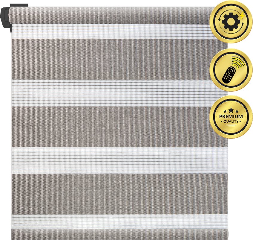 

Рулонная электроштора НеоФьюжен Баланс 100х250 левая (серый, черная фурнитура)