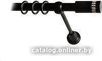 Карниз для штор Lm Decor Имидж 116 1р гладкий 25мм (черный матовый, 2.4м)