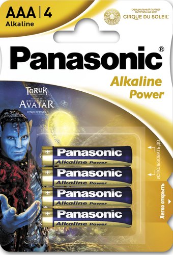 Panasonic Alkaline Power AAA 4 шт LR03APB/4BP