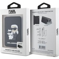 Кредитница CG Mobile Karl Lagerfeld Saffiano NFT Karl & Choupette KLWMSPSAKCPMK (черный)