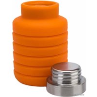 Бутылка для воды Bradex силиконовая складная с крышкой оранжевый