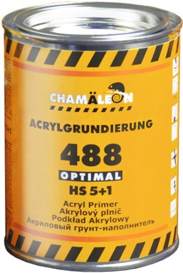 

Автомобильный грунт Chamaleon 488 наполнитель акриловый 5+1 HS Optimal 1л 14882 (черный)