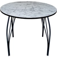 Кухонный стол Arvento Флок круглый D900 (мрамор каррара)