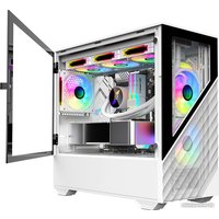 Корпус 1stPlayer DK D7 D7-WH-3F1-W