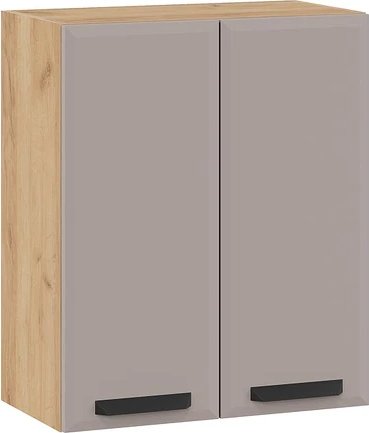 

Шкаф навесной Трия Тиана 1ВВ6 с двумя дверьми (дуб крафт золотой/мокко супермат)