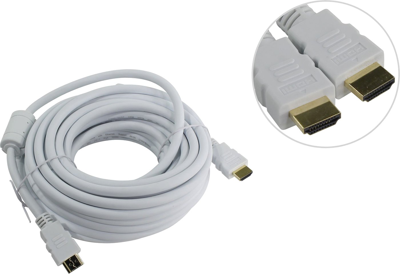 

Кабель AOPEN ACG711DW-10M HDMI - HDMI (10 м, белый)