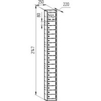 Для хранения мобильных телефонов Спстрим 2147х200х200 мм (20 ячеек)