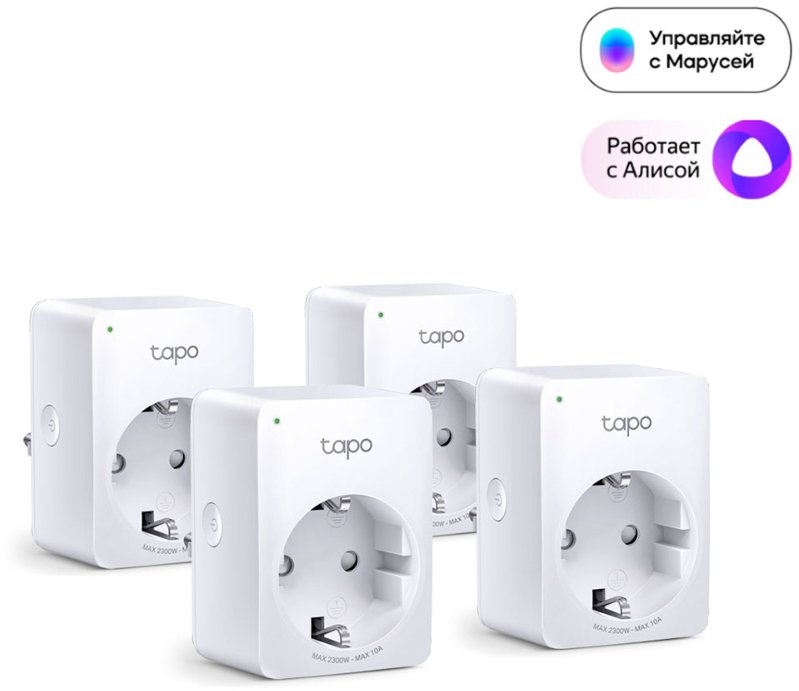 

Умная розетка TP-Link Tapo P100 (4 шт)