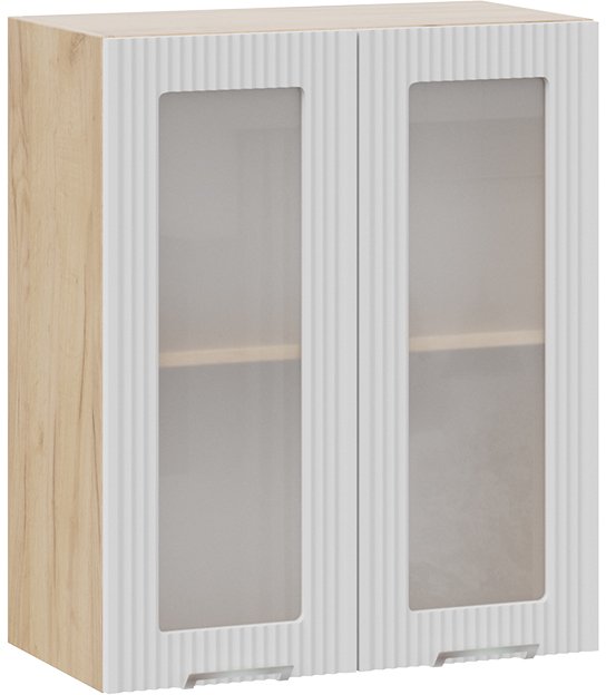 

Шкаф навесной Трия Кимберли 1В6С (дуб крафт золотой/сноу)