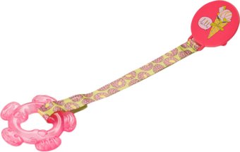Погремушка с прорезывателем Happy Baby Water Teether 20013 (розовый)
