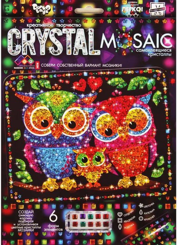 

Алмазная мозаика Danko Toys Crystal Mosaic Совы CRM-01-07