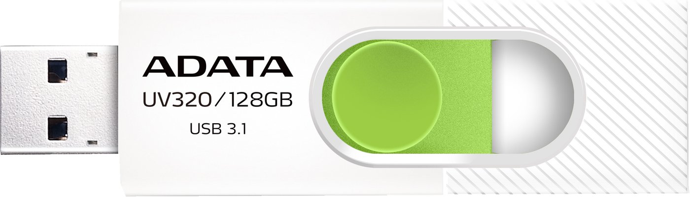 

USB Flash ADATA UV320 128GB (белый/зеленый)