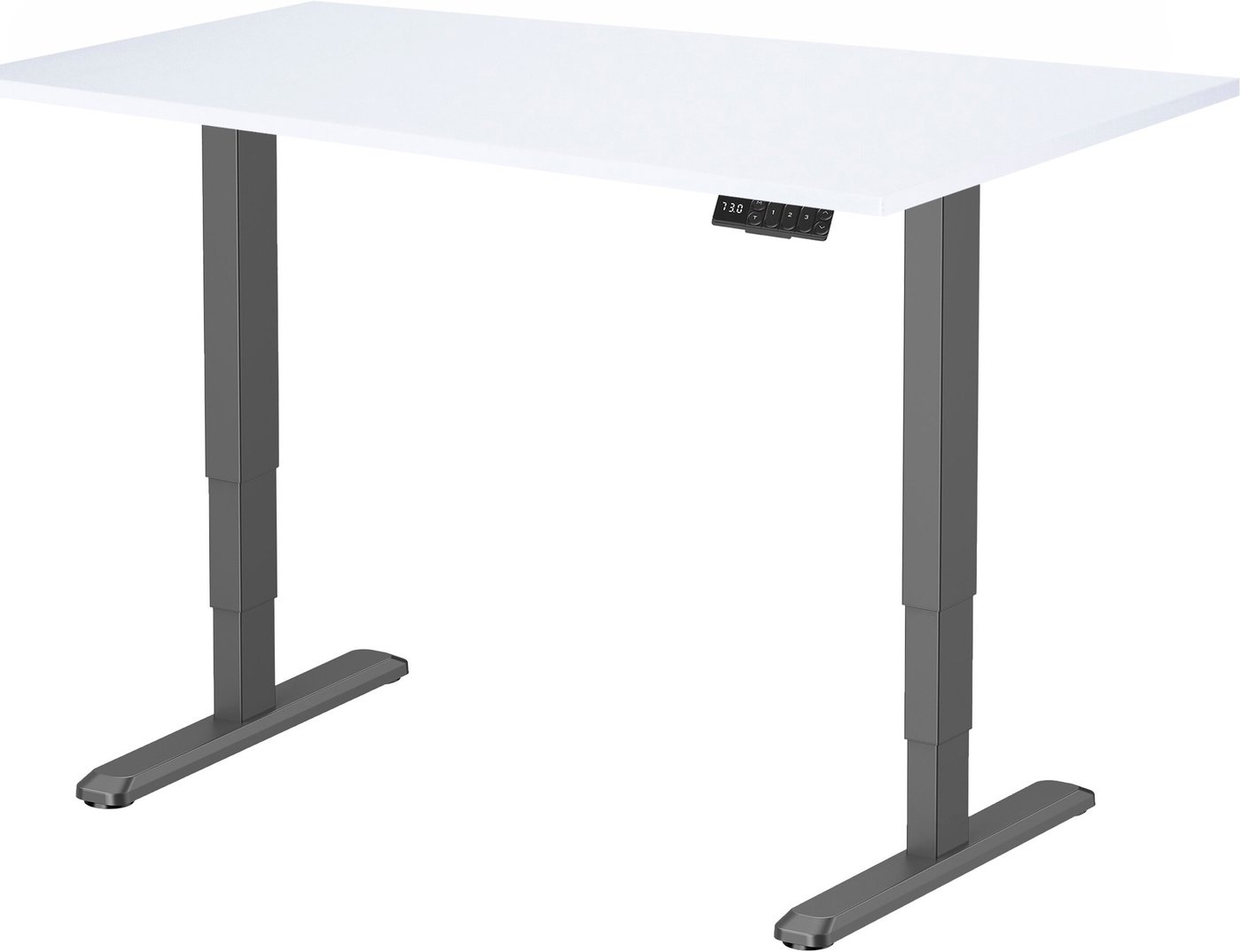 

Стол для работы стоя ErgoSmart Unique Ergo Desk 1200x650x25 мм (альпийский белый/черный)
