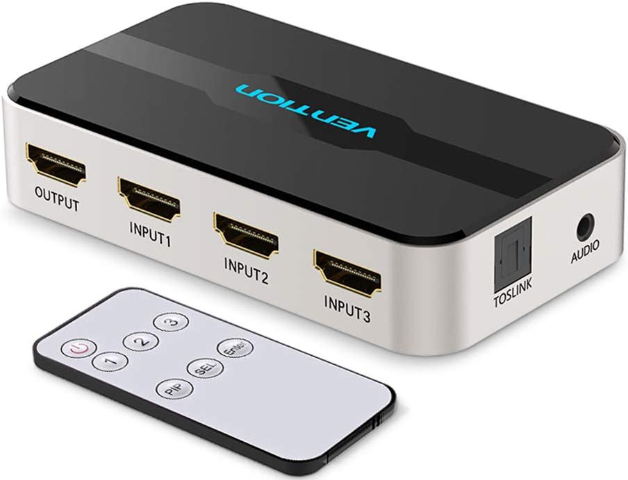 

Переключатель Vention AFJH0 HDMI - 3xHDMI + 3.5 Jack