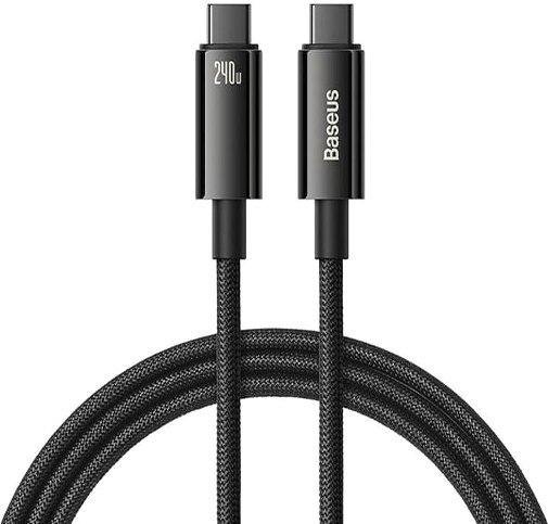 

Кабель Baseus Tungsten Gold Fast Charging Data Cable USB Type-C - USB Type-C (1 м, черный)